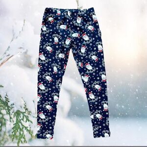 NoBo Size M (7-9) Santa HoHoHo Navy Leggings